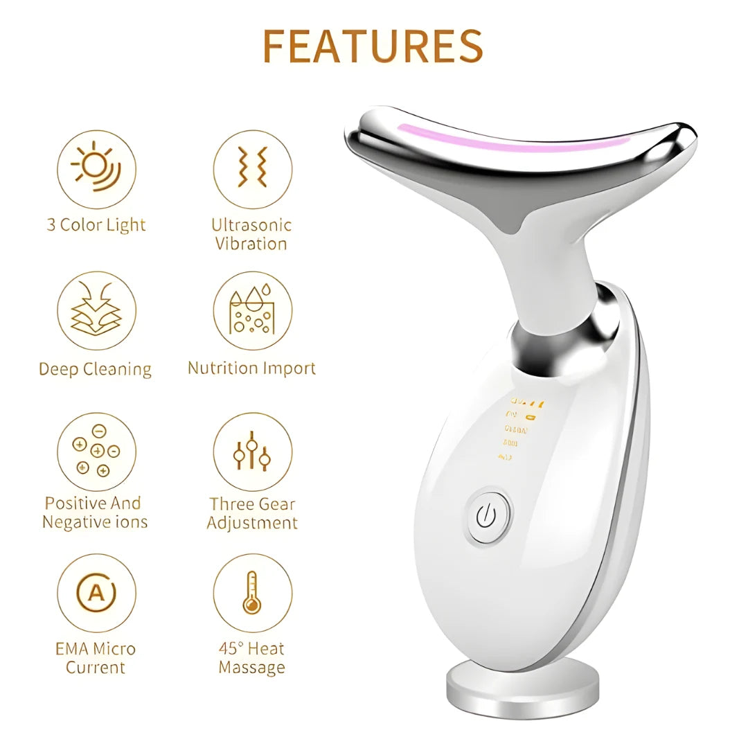 GlowLift Pro™ — 7-in-1 LED Massager for Face & Neck with Uplifting & Firming Technology