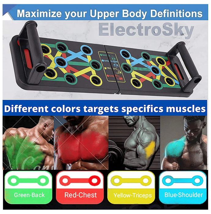 ShopTrend™ Push-Up Board 12-in-1 | Foldable Non-Slip Workout Board for Men & Women