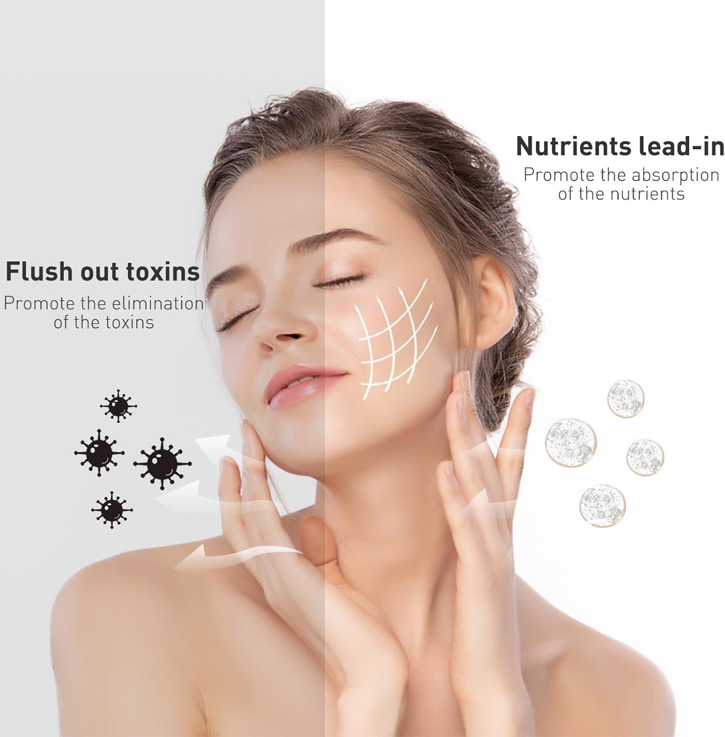 “Green light LED facial massager for brightening and pigmentation care